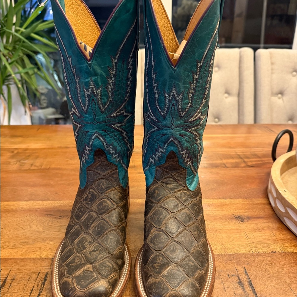 Macie Bean Reely Good Time Turquoise Boots l Size 6.5 - Picture 2 of 7